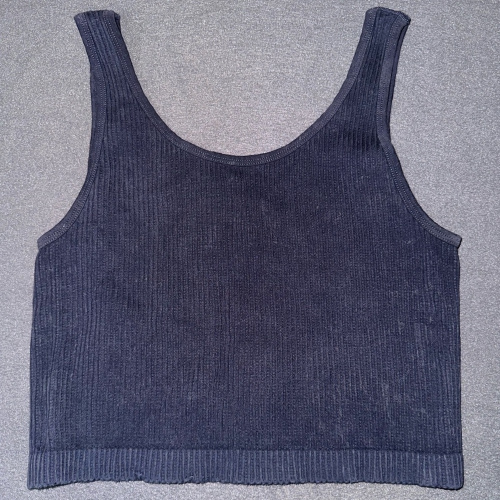 Aeropostale Navy Blue Cropped Reversible Tank Top - Picture 4 of 4